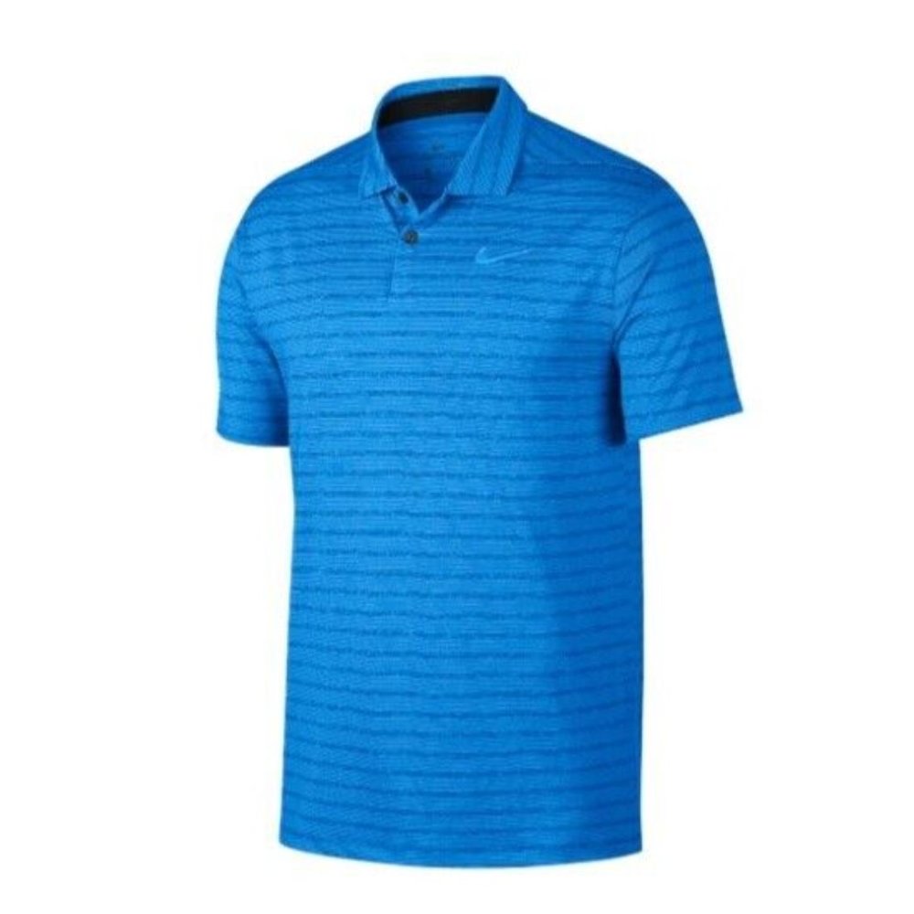 Adidas Men's 'Climalite Blue' Striped Performance Golf Polo DQ2303 size M
